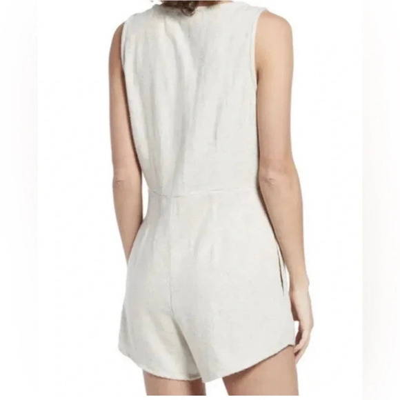 MADEWELL V-Neck Button Down Linen Blend Romper Size 2 1144 - Picture 2 of 15
